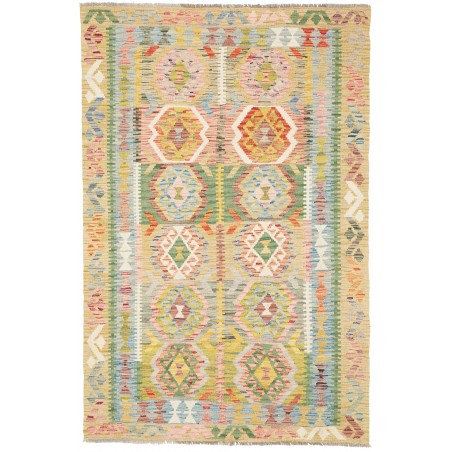 Tappeto Kilim Afghanistan marrone bianco 121x182