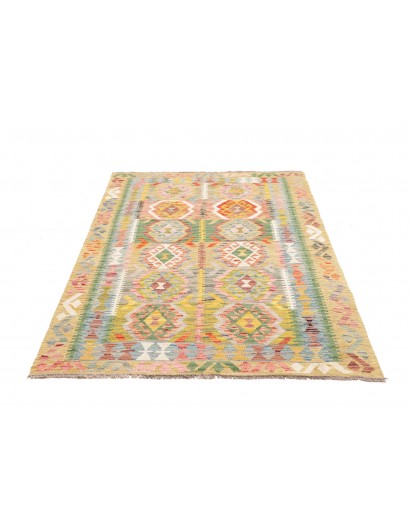 Tappeto Kilim Afghanistan marrone bianco 121x182