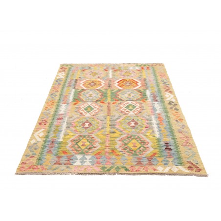 Tappeto Kilim Afghanistan marrone bianco 121x182