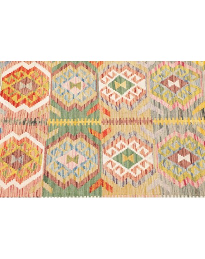 Tappeto Kilim Afghanistan marrone bianco 121x182