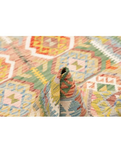 Tappeto Kilim Afghanistan marrone bianco 121x182