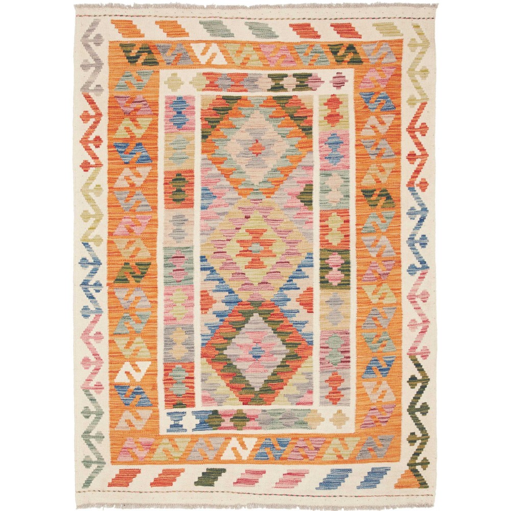 Tappeto Kilim Afghanistan beige giallo 120x165