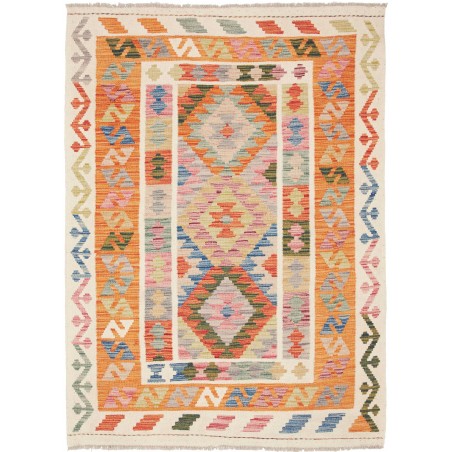Tappeto Kilim Afghanistan beige giallo 120x165