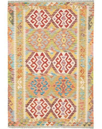 Tappeto Kilim Afghanistan marrone 125x186