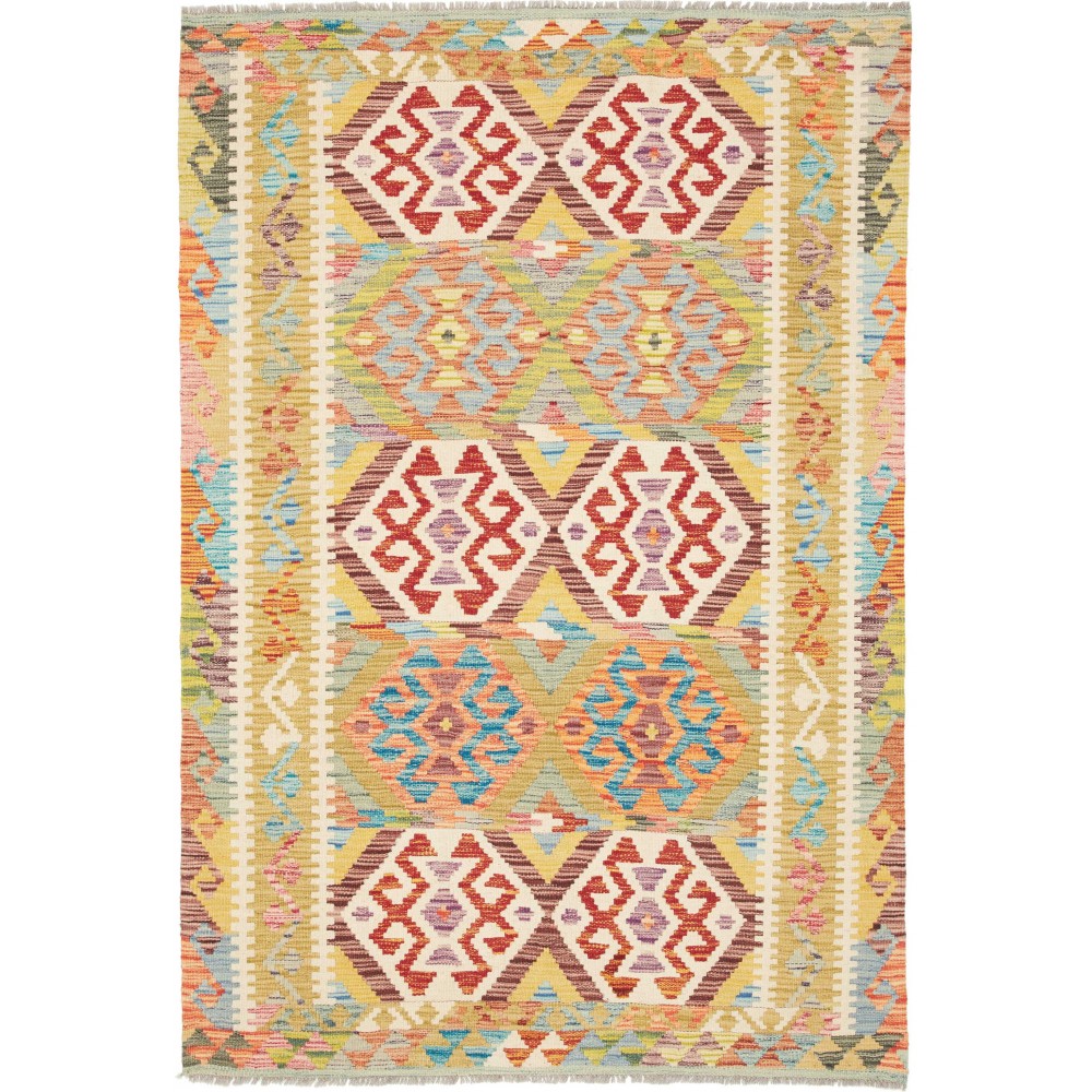 Tappeto Kilim Afghanistan marrone 125x186