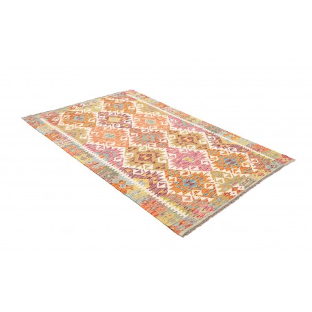 Tappeto Kilim Afghanistan marrone azzurro 123x186