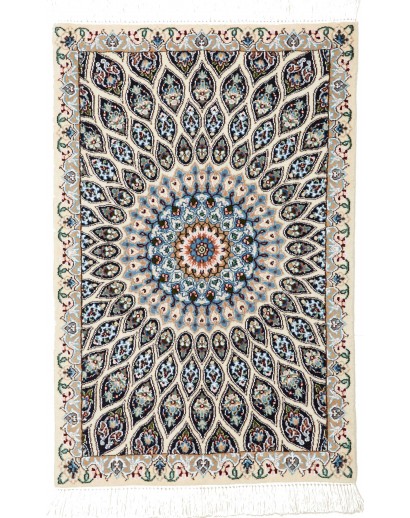Tappeto Nain 9La Persia bianco verde 60x92