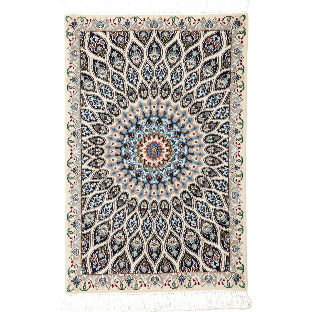 Tappeto Nain 9La Persia bianco verde 60x92 Tappeto Nain 9La Persia bianco verde 60x92