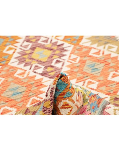 Tappeto Kilim Afghanistan marrone azzurro 123x186
