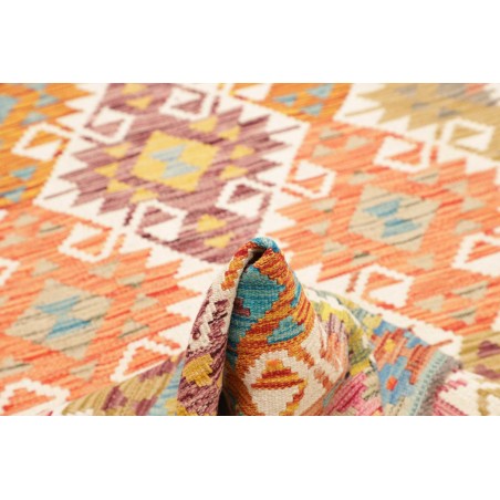 Tappeto Kilim Afghanistan marrone azzurro 123x186