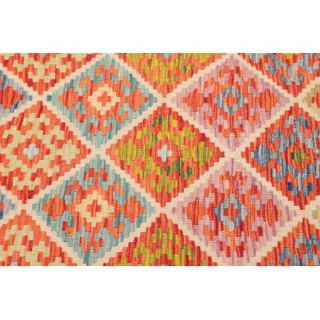 Tappeto Kilim Afghanistan marrone rosso 126x180