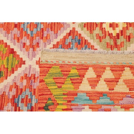 Tappeto Kilim Afghanistan marrone rosso 126x180