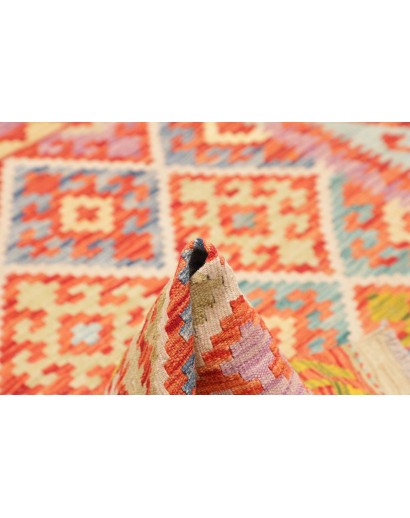 Tappeto Kilim Afghanistan marrone rosso 126x180