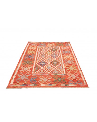 Tappeto Kilim Afghanistan rosso beige 134x178