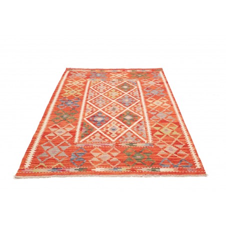 Tappeto Kilim Afghanistan rosso beige 134x178