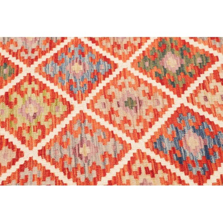 Tappeto Kilim Afghanistan rosso beige 134x178