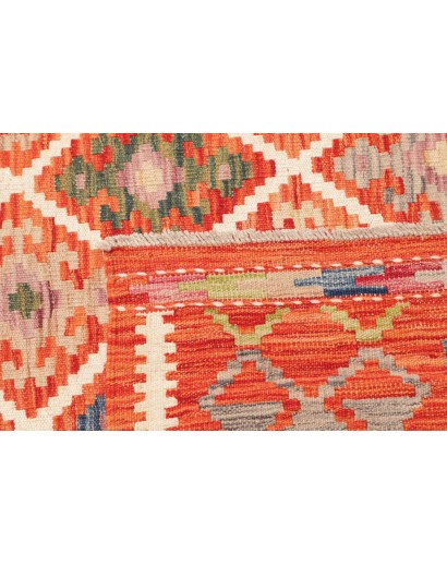 Tappeto Kilim Afghanistan rosso beige 134x178