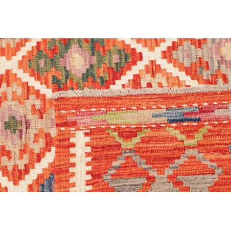 Tappeto Kilim Afghanistan rosso beige 134x178