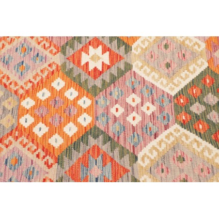 Tappeto Kilim Afghanistan arancione marrone 130x190