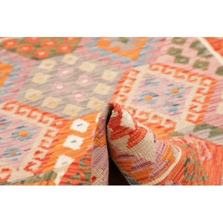 Tappeto Kilim Afghanistan arancione marrone 130x190