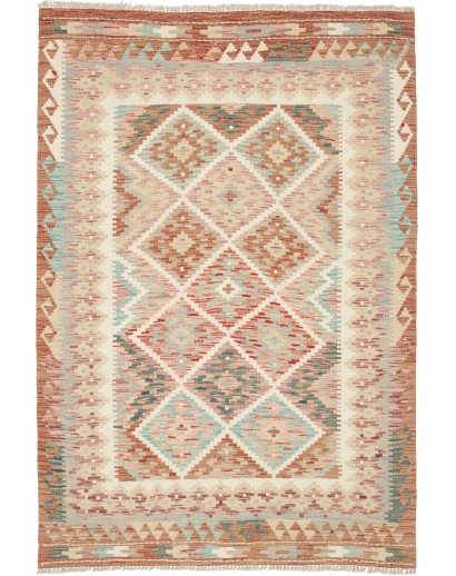Tappeto Kilim Afghanistan marrone 124x183