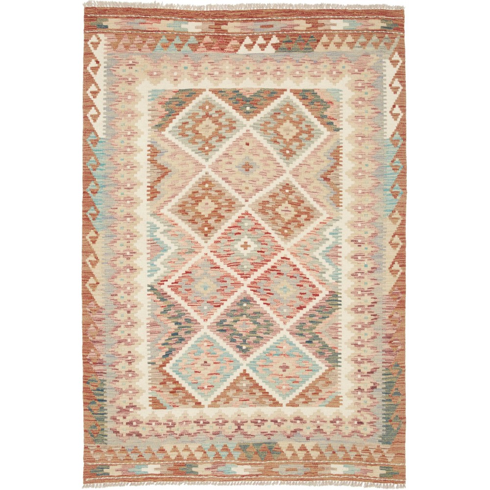 Tappeto Kilim Afghanistan marrone 124x183