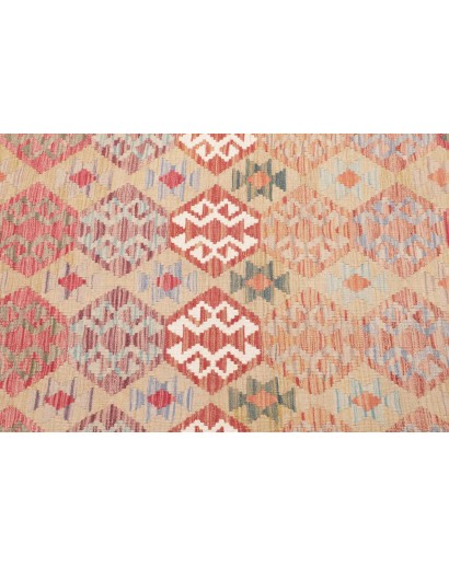 Tappeto Kilim Afghanistan marrone rosso 126x178