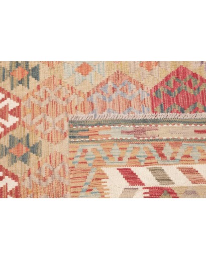 Tappeto Kilim Afghanistan marrone rosso 126x178