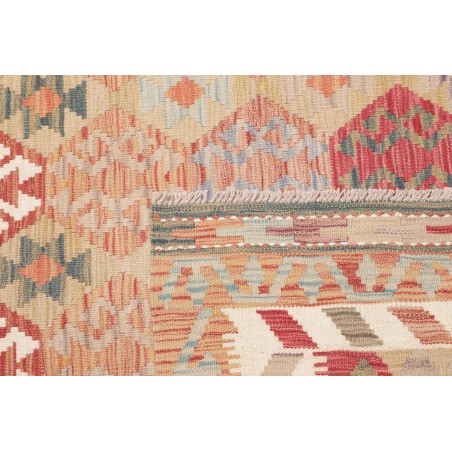 Tappeto Kilim Afghanistan marrone rosso 126x178