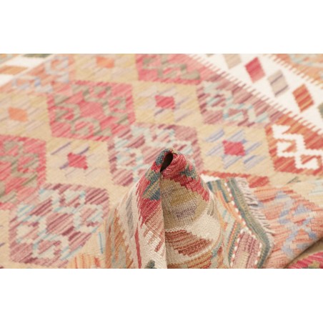 Tappeto Kilim Afghanistan marrone rosso 126x178
