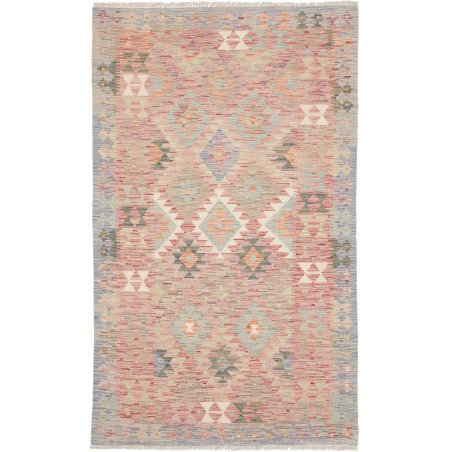 Tappeto Kilim Afghanistan marrone bianco 117x197