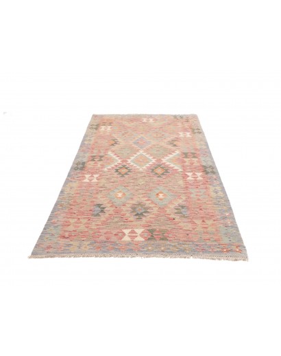 Tappeto Kilim Afghanistan marrone bianco 117x197