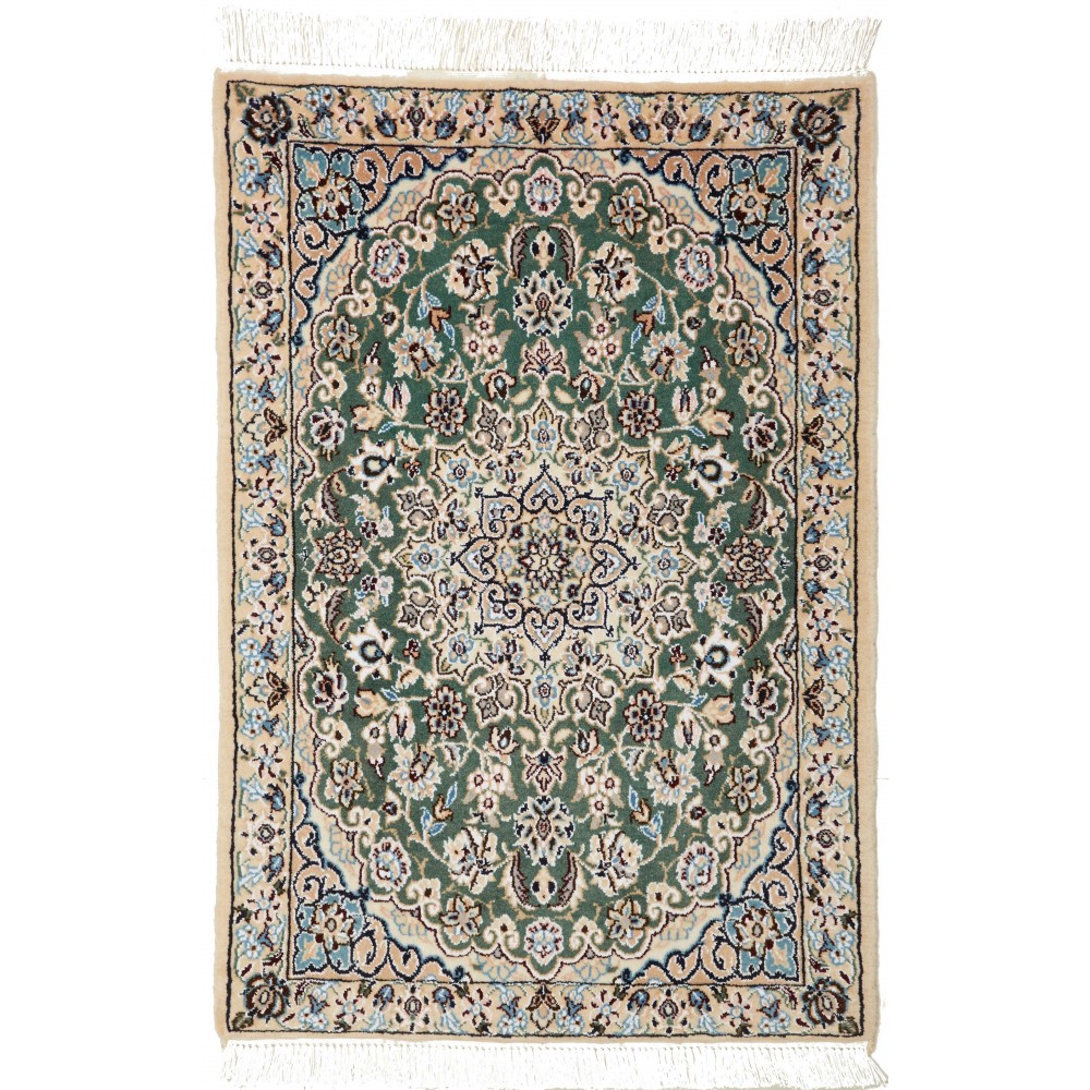 Tappeto Nain 9La Persia azzurro grigio 62x89 Tappeto Nain 9La Persia azzurro grigio 62x89