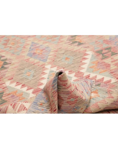 Tappeto Kilim Afghanistan marrone bianco 117x197