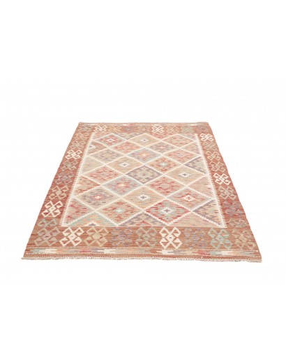 Tappeto Kilim Afghanistan marrone bianco 122x172