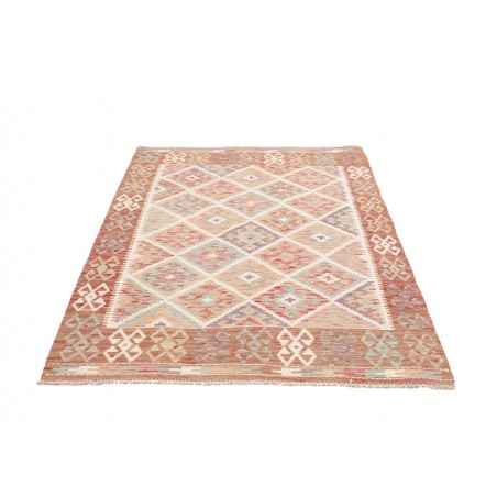 Tappeto Kilim Afghanistan marrone bianco 122x172