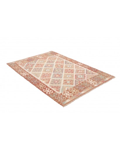 Tappeto Kilim Afghanistan marrone bianco 122x172