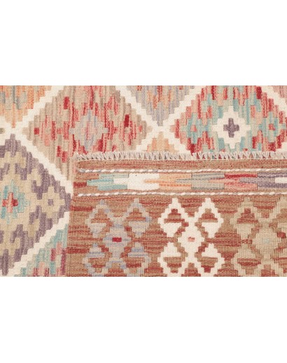 Tappeto Kilim Afghanistan marrone bianco 122x172