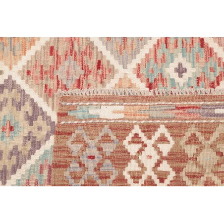 Tappeto Kilim Afghanistan marrone bianco 122x172