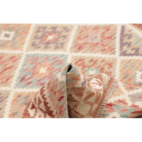 Tappeto Kilim Afghanistan marrone bianco 122x172