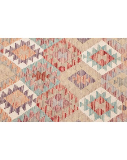 Tappeto Kilim Afghanistan marrone bianco 124x175