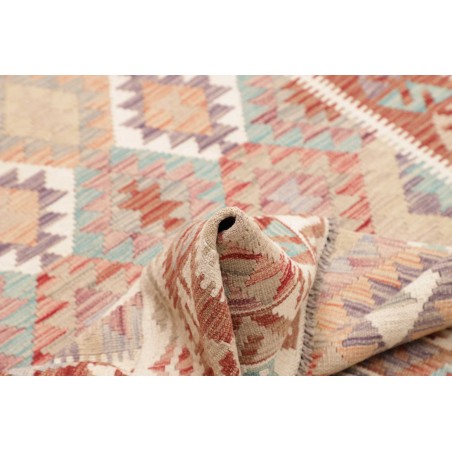 Tappeto Kilim Afghanistan marrone bianco 124x175