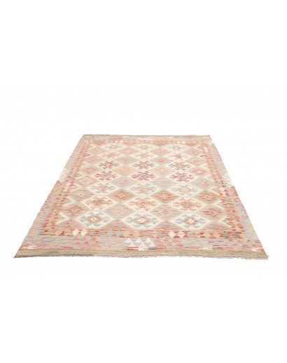 Tappeto Kilim Afghanistan giallo beige 155x198