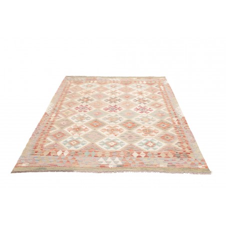Tappeto Kilim Afghanistan giallo beige 155x198