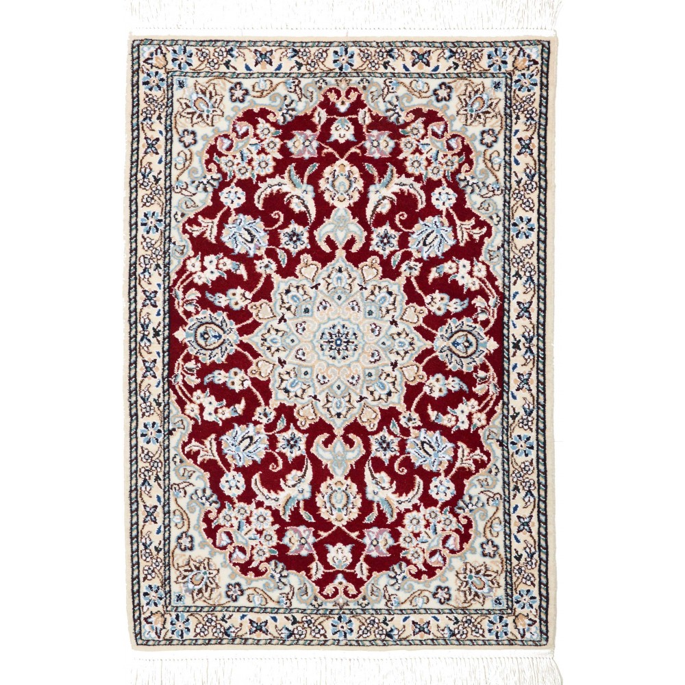 Tappeto Nain 9La Persia bianco marrone 65x95 Tappeto Nain 9La Persia bianco marrone 65x95
