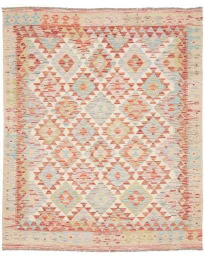 Tappeto Kilim Afghanistan beige marrone 152x187