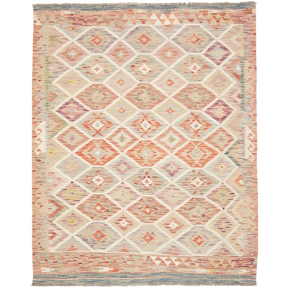 Tappeto Kilim Afghanistan giallo marrone 149x188