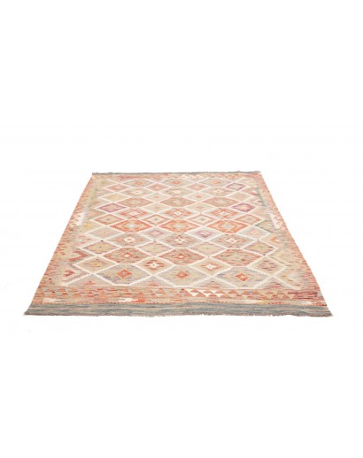 Tappeto Kilim Afghanistan giallo marrone 149x188