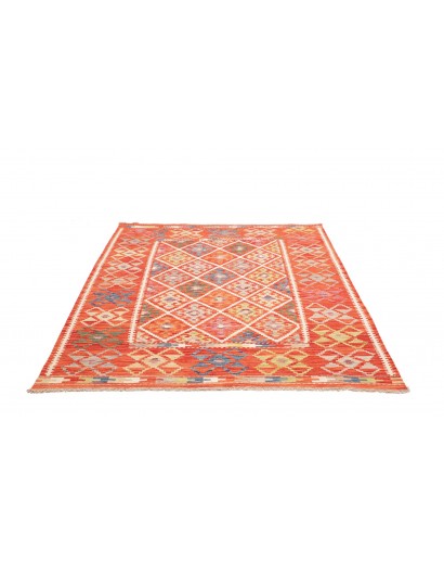 Tappeto Kilim Afghanistan arancione beige 160x195