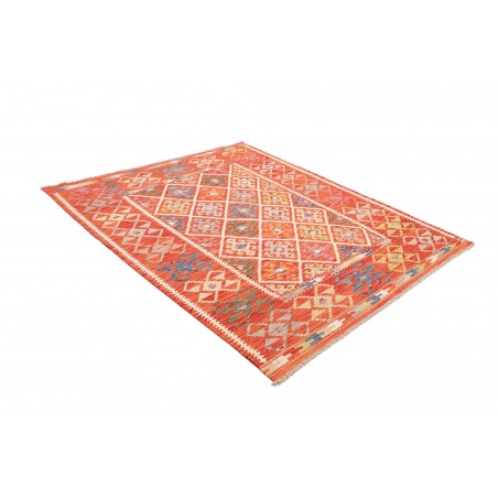 Tappeto Kilim Afghanistan arancione beige 160x195